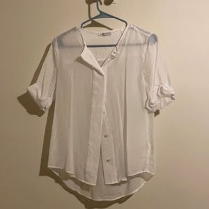White satin tunic
